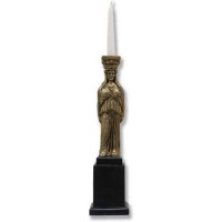 Caryatid Candleholder Small - Lightweight Fiberglass Resin - Indoor/Outdoor Statue