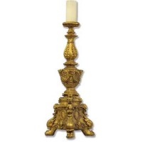 Ornate Candleholder Tall 33in. - Lightweight Fiberglass Resin - Outdoor Statue