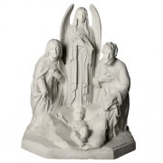 Holy Family w/Angel 38" High Lightweight Fiberglass Resin Indoor/Outdoor Garden
