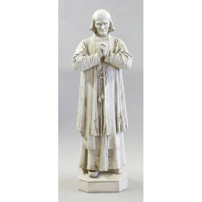 St John Vianney 13in. Fiberglass Indoor/Outdoor Garden Statue -  - F2271-13