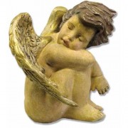 Sweet Dreams Cherub 10in. High Fiberglass Resin Indoor/Outdoor Garden