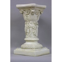 Nine Muses Pedestal 20in. Fiberglass Resin Indoor/Outdoor Garden