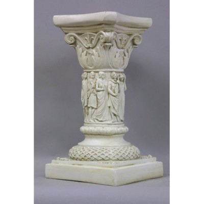 Nine Muses Pedestal 20in. Fiberglass Indoor/Outdoor Garden -  - F68766