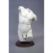Museum Male Torso 14in. Fiberglass Resin Indoor/Outdoor Garden