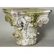 Antique Corinthian Capital 19in. Fiberglass Resin Indoor/Outdoor Garden
