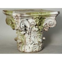 Antique Corinthian Capital 19in. Fiberglass Resin Indoor/Outdoor Garden
