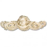 Angelic Scroll Overdoor 13in. Fiberglass Resin Indoor/Outdoor Garden