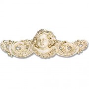 Angelic Scroll Overdoor 13in Fiberglass Resin Indoor/Outdoor Garden