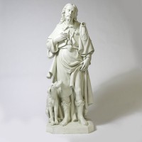 Saint Roch 5' Lightweight Fiberglass Resin Indoor/Outdoor Garden Saint Roch 5' Lightweight Fiberglass Resin Indoor/Outdoor Garden