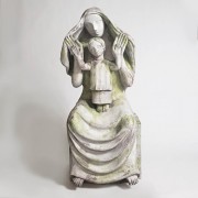 Medevil Mary And Child Lightweight Fiberglass Resin Indoor/Outdoor Church Statuary
