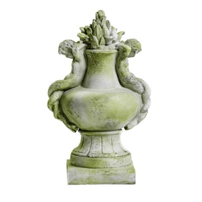 Cherub Siren Urn Fiber Stone Resin Indoor/Outdoor Statuary - - FS00615 Cherub Siren Urn Fiber Stone Resin Indoor/Outdoor Statuary - - FS00615