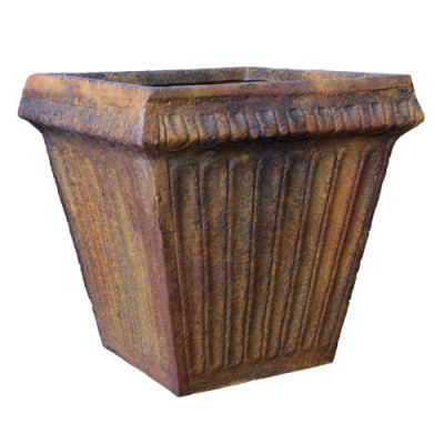 Lunz Pot Medium 16in. High - Fiber Stone Resin - Indoor/Outdoor Statue -  - FS61030B