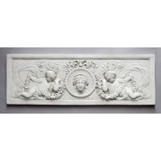 Cherub Victorian 22in. Plaque Fiberglass Resin Indoor/Outdoor Garden