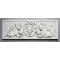 Cherub Victorian 22in. Plaque Fiberglass Resin Indoor/Outdoor Garden