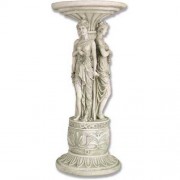Three Graces Pedestal Fiberglass Resin Indoor/Outdoor Garden