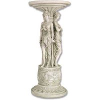 Three Graces Pedestal Fiberglass Resin Indoor/Outdoor Garden