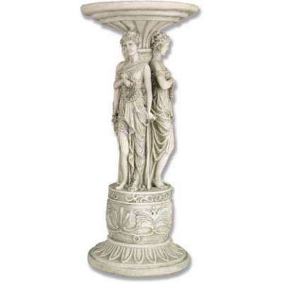 Three Graces Pedestal Fiberglass In/Outdoor Garden -  - FS7643