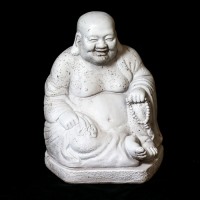 Jolly Hotei 12in. Fiberglass Resin Indoor/Outdoor Garden