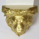 Flat Head Lion Face 9in. Fiberglass Indoor/Outdoor Garden -  - F223