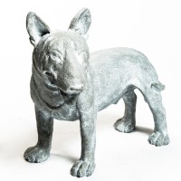 Bull Terrier 19 in. Fiberglass Resin Indoor/Outdoor Garden