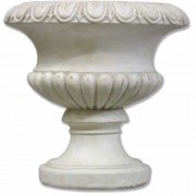 Tall Fluted Round Urn 14in. Fiberglass Resin Indoor/Outdoor Garden / Patio