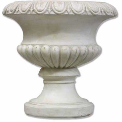 Tall Fluted Round Urn 14in. Fiberglass Indoor/Outdoor Garden -  - HF106