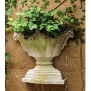Flat Planter Wall Urn 14in. Fiberglass Resin In/Outdoor Garden / Patio