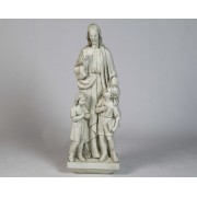 CHRIST WITH TWO CHILDREN 36" - Lightweight Fiberglass Resin Indoor/Outdoor Church Statuary