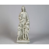 CHRIST WITH TWO CHILDREN 36" - Lightweight Fiberglass Resin Indoor/Outdoor Church Statuary