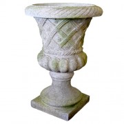 Rivera Patio Urn Small 24" Fiberglass Resin Indoor/Outdoor Statuary
