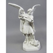 St. Michael Overcomes Satan - Lightweight Fiberglass Resin - Indoor/Outdoor Statue