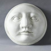 Moon Face 17in. Fiberglass Resin Indoor/Outdoor Garden