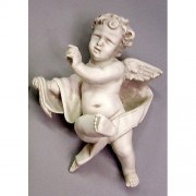 Cherub Tapestry-Right Fiberglass Resin In/Outdoor Garden Statue