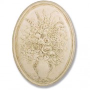 Rococo Floral Wall Plaque Fiberglass Resin Indoor/Outdoor Garden