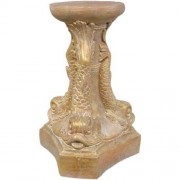 Dolphin Pedestal 16in.H Fiberglass Resin Indoor/Outdoor Garden