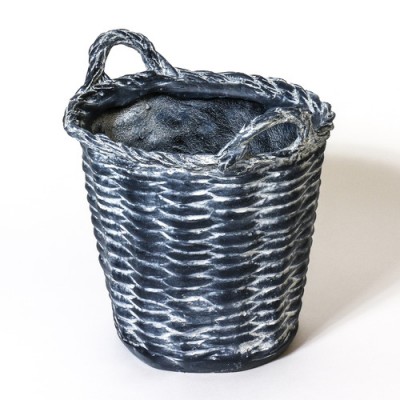 Round Basket Small 14in. Fiberglass Indoor/Outdoor Garden -  - F60227