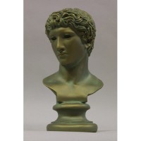 Greek Athlete Head/Bust Table Display 18in. Fiberglass Resin