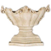 Flat Planter Wall Urn 14in. Fiberglass Resin Indoor/Outdoor Garden / Patio