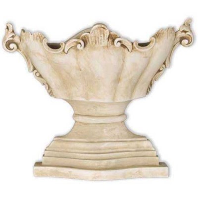 Flat Planter Wall Urn 14in. Fiberglass Indoor/Outdoor Garden -  - HF7554