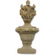 Flaming Torch Pediment 34 Fiberglass Resin Indoor/Outdoor Garden Statue