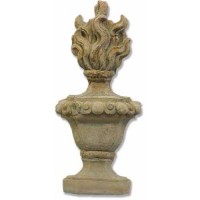 Flaming Torch Pediment 34 Fiberglass Resin Indoor/Outdoor Garden Statue