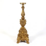 Ornate Candleholder Tall 3in. Fiberglass Resin Indoor/Outdoor Garden