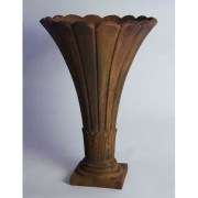 Mideast Birdbath 28in. High Fiberglass Resin Indoor/Outdoor Garden