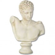 Hermes Bust Med 19 H Fiberglass Resin Indoor/Outdoor Garden Statue