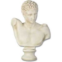 Hermes Bust Med 19 H Fiberglass Resin Indoor/Outdoor Garden Statue