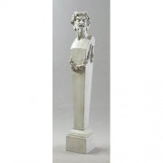 Satyr Terminus 69in. - Fiberglass Resin - Indoor/Outdoor Garden Statue