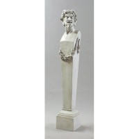 Satyr Terminus 69in. - Fiberglass Resin - Indoor/Outdoor Garden Statue