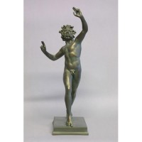 Dancing Faunus 19in. Fiberglass Resin Indoor/Outdoor Garden Statue Dancing Faunus 19in. Fiberglass Resin Indoor/Outdoor Garden Statue