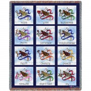 Christmas Angel for Reason - Angelina LaFera - Cotton Woven Blanket Throw -  (72x54)