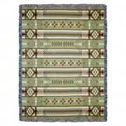 Antelope Ridge - Juniper - Southwest Native American Inspired Tribal Camp - Cotton Woven Blanket Throw -  (72x54)